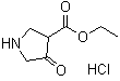 structure of CAS# 916814-29-4, 4-氧代-3-吡咯烷羧酸乙酯盐酸盐