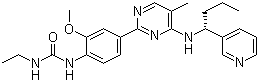 CAS # 917111-44-5, CYT 997, N-Ethyl-N'-[2-methoxy-4-[5-methyl-4-[[(1S)-1-(3-pyridinyl)butyl]amino]-2-pyrimidinyl]phenyl]urea