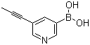 structure of CAS# 917471-30-8, [5-(Prop-1-ynyl)pyridin-3-yl]boronic acid