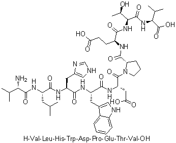 CAS # 917877-34-0, L-Valyl-L-leucyl-L-histidyl-L-tryptophyl-L-alpha-aspartyl-L-prolyl-L-alpha-glutamyl-L-threonyl-L-valine