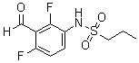 structure of CAS# 918523-58-7, N-(2,4-Difluoro-3-formylphenyl)-1-propanesulfonamide