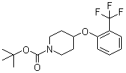 structure of CAS# 921605-76-7, tert-Butyl 4-[2-(trifluoromethyl)phenoxy]piperidine-1-carboxylate