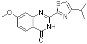 CAS # 923274-26-4, 7-Methoxy-2-[4-(1-methylethyl)-2-thiazolyl]-4(3H)-quinazolinone, 2-(4-Isopropylthiazol-2-yl)-7-methoxyquinazolin-4-ol