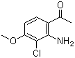 structure of CAS# 923289-36-5, 1-(2-氨基-3-氯-4-甲氧基苯基)乙酮