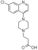 CAS 登录号：925673-45-6, 4-(7-氯-4-喹啉基)-1-哌嗪丙酸