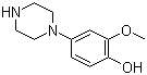 structure of CAS# 925889-93-6, 2-甲氧基-4-(1-哌嗪基)苯酚