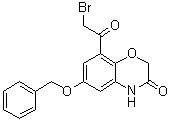 structure of CAS# 926319-53-1, 8-(溴乙酰基)-6-(苄氧基)-2H-1,4-苯并恶嗪-3(4H)-酮