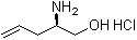 structure of CAS# 926660-30-2, (2R)-2-Amino-4-penten-1-ol hydrochloride (1:1)