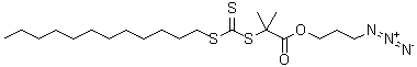 structure of CAS# 927816-03-3, 2-十二烷基硫基硫代羰基巯基-2-甲基丙酸 3-叠氮基丙基酯