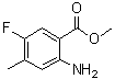 structure of CAS# 929214-84-6, 2-氨基-5-氟-4-甲基苯甲酸甲酯