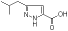 structure of CAS# 92933-49-8, 3-异丁基-1H-吡唑-5-羧酸