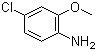 structure of CAS# 93-50-5, 4-Chloro-2-methoxyaniline
