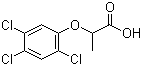 structure of CAS# 93-72-1, 2-(2,4,5-Trichlorophenoxy)propionic acid