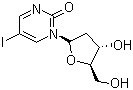 structure of CAS# 93265-81-7, 1-(2-脱氧-beta-呋喃核糖基)-5-碘-2-嘧啶酮