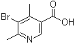 structure of CAS# 93350-01-7, 5-Bromo-4,6-dimethylnicotinic acid