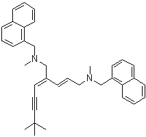 CAS # 934365-23-8, (2E,4E)-4-(4,4-Dimethyl-2-pentyn-1-ylidene)-N1,N5-dimethyl-N1,N5-bis(1-naphthalenylmethyl)-2-pentene-1,5-diamine