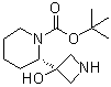 structure of CAS# 934666-39-4, (S)-2-(3-Hydroxyazetidin-3-yl)piperidine-1-carboxylic acid tert-butyl ester
