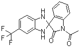 CAS # 93500-62-0, 1'-Acetyl-1,3-dihydro-5-(trifluoromethyl)spiro[2H-benzimidazole-2,3'-[3H]indol]-2'(1'H)-one