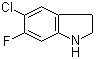structure of CAS# 935272-19-8, 5-氯-6-氟-2,3-二氢-1H-吲哚