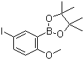 structure of CAS# 935446-54-1, 5-Iodo-2-methoxyphenylboronic acid pinacol ester