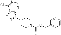 CAS # 936901-82-5, 4-(8-Chloro-1-iodoimidazo[1,5-a]pyrazin-3-yl)-1-piperidine carboxylic acid benzyl ester