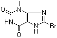 structure of CAS# 93703-24-3, 8-溴-3-甲基-3,7-二氢嘌呤-2,6-二酮