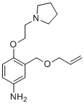 CAS 登录号：937273-33-1, 3-((烯丙氧基)甲基)-4-(2-(吡咯烷-1-基)乙氧基)苯胺