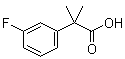 structure of CAS# 93748-20-0, 2-(3-Fluorophenyl)-2-methylpropanoic acid