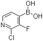 structure of CAS# 937595-71-6, 2-Chloro-3-fluoropyridine-4-boronic acid