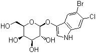 structure of CAS# 93863-88-8, 5-溴-6-氯-3-吲哚基-beta-D-半乳糖苷