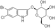 structure of CAS# 93863-89-9, 5-溴-6-氯-1H-吲哚-3-基 beta-D-吡喃葡萄糖苷