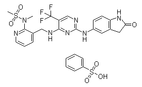 structure of CAS# 939791-38-5, PF 562271 苯磺酸盐