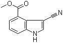 structure of CAS# 939793-19-8, 3-氰基-1H-吲哚-4-甲酸甲酯