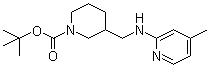 structure of CAS# 939986-31-9, 3-[[(4-甲基-2-吡啶基)氨基]甲基]-1-哌啶甲酸叔丁酯
