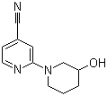 structure of CAS# 939986-85-3, 2-(3-Hydroxy-1-piperidinyl)-4-pyridinecarbonitrile