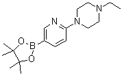 structure of CAS# 940285-00-7, 2-(4-乙基哌嗪-1-基)吡啶-5-硼酸频哪醇酯