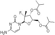 CAS # 940908-79-2, R 7128, Mericitabine, RG 7128, (2'R)- 2'-Deoxy-2'-fluoro-2'-methylcytidine 3',5'-bis(2-methylpropanoate)