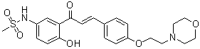 N-[4-Hydroxy-3-[3-[4-[2-(4-morpholinyl)ethoxy]phenyl]-1-oxo-2-propen-1-yl]phenyl]methanesulfonamide molecular structure (CAS 94094-53-8)