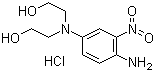 structure of CAS# 94158-13-1, 2,2'-[(4-Amino-3-nitrophenyl)imino]bisethanol hydrochloride