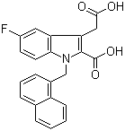 CAS 登录号：942191-15-3, 2-羧基-5-氟-1-(1-萘基甲基)-1H-吲哚-3-乙酸