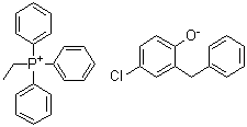 CAS 登录号：94231-02-4, 乙基三苯基鏻 4-氯-2-(苯基甲基)苯酚盐