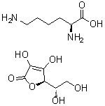 CAS # 94231-35-3, L-Ascorbic acid, compd. with L-lysine (1:1)