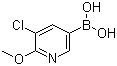 structure of CAS# 942438-89-3, 5-氯-6-甲氧基吡啶-3-硼酸