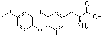 CAS # 94345-95-6, 3,5-Diiodo-O-(4-methoxyphenyl)-L-tyrosine, (S)-2-Amino-3-[3,5-diiodo-4-(4-methoxyphenoxy)phenyl]propanoic acid