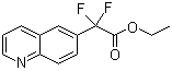 structure of CAS# 943541-40-0, 2,2-二氟-2-(喹啉-6-基)乙酸乙酯