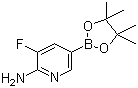 structure of CAS# 944401-75-6, 3-Fluoro-2-aminopyridine-5-boronic acid pinacol ester