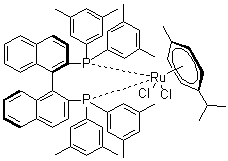 structure of CAS# 944451-24-5, [(S)-(-)-2,2'-双[二(3,5-二甲基苯基)膦]-1,1'-联萘基](对伞花烃)二氯化钌