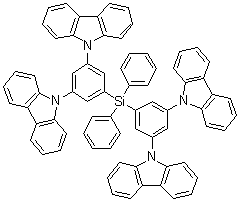CAS # 944465-42-3, Bis[3,5-di(9H-carbazol-9-yl)phenyl]diphenylsilane, SimCP 2