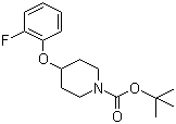 structure of CAS# 944808-08-6, 4-(2-氟苯氧基)-1-哌啶甲酸叔丁酯