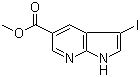 structure of CAS# 944937-30-8, 3-Iodo-7-azaindole-5-carboxylic acid methyl ester